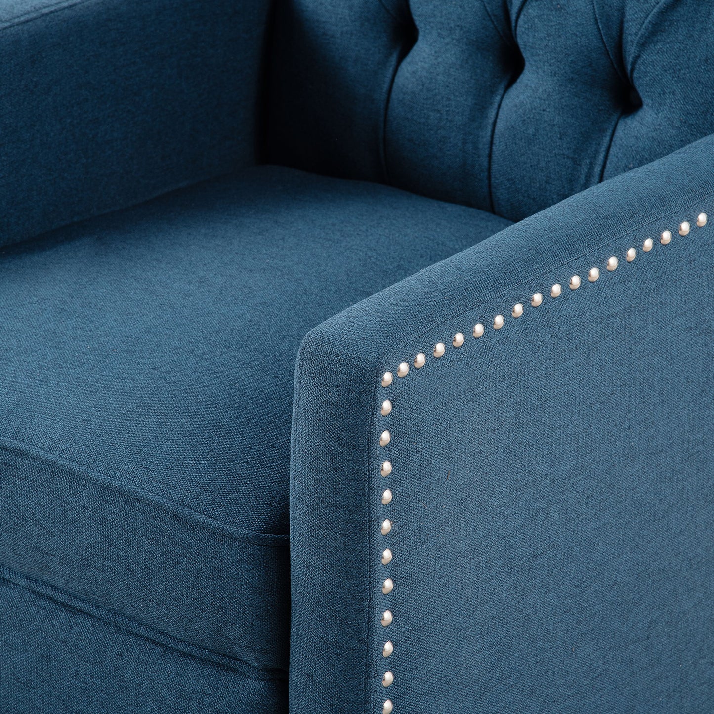 Manual Wing Chair Recliner - Blue