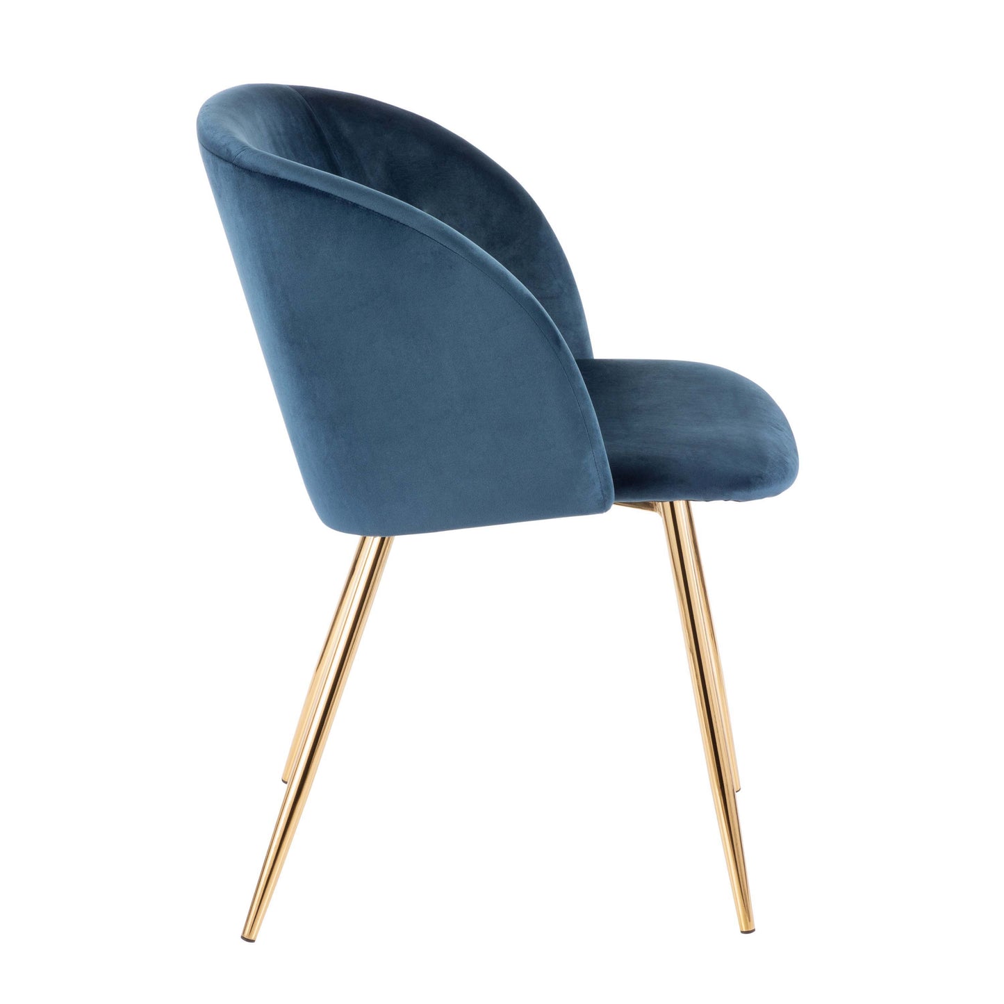 Fran - Contemporary Chair (Set of 2) - Gold / Blue