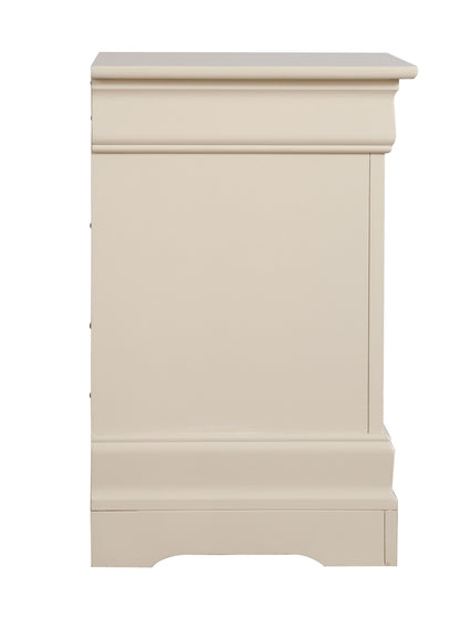 Louis Phillipe - Elegant Traditional Nightstand - Beige
