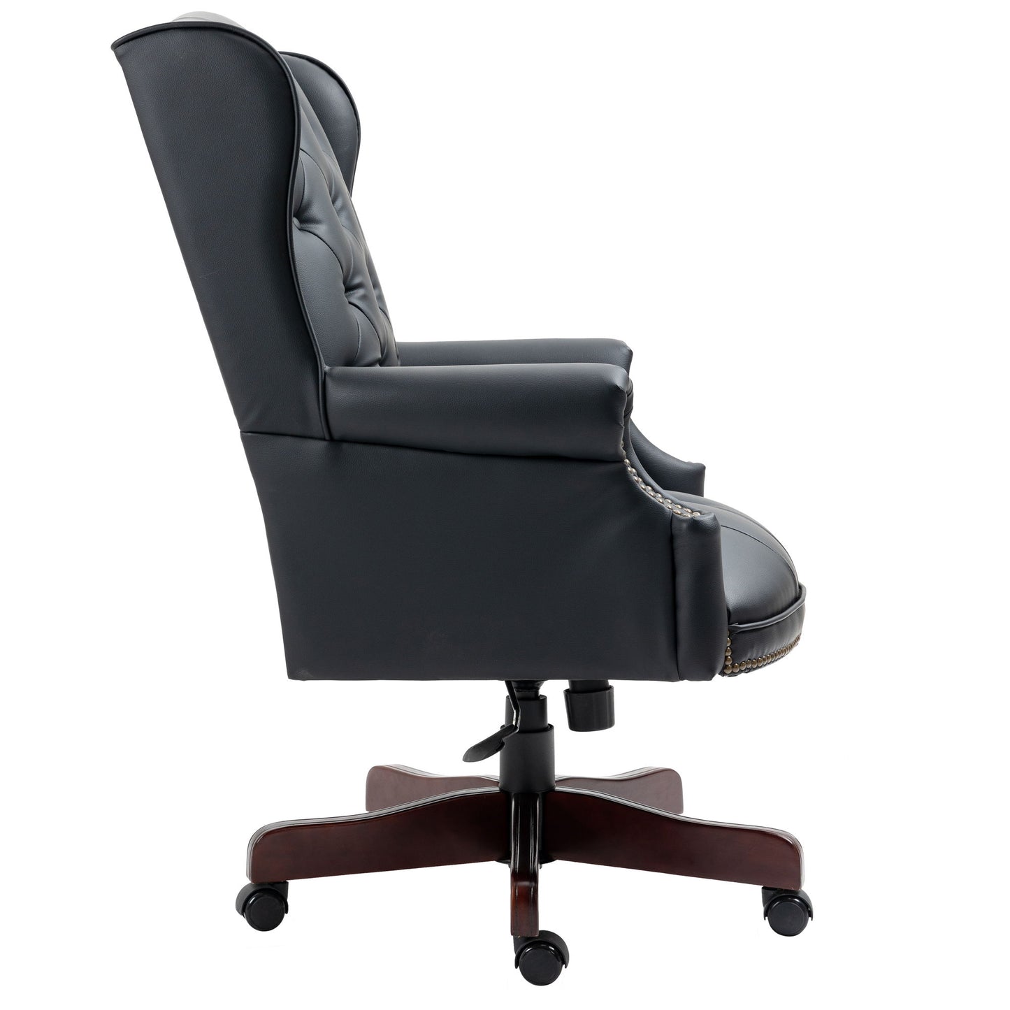 Executive Office Chair, High Back Reclining Comfortable Desk Chair With Smooth Glide Caster Wheels - Black
