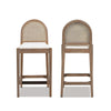 Panama - Curved Back Cane Counter Stool (Set of 2) - Ivory White