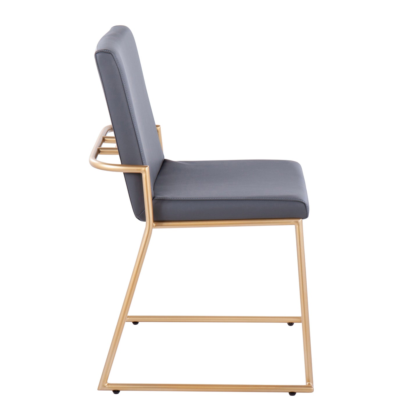 Dutchess - Contemporary Dining Chair (Set of 2) - Gold / Gray