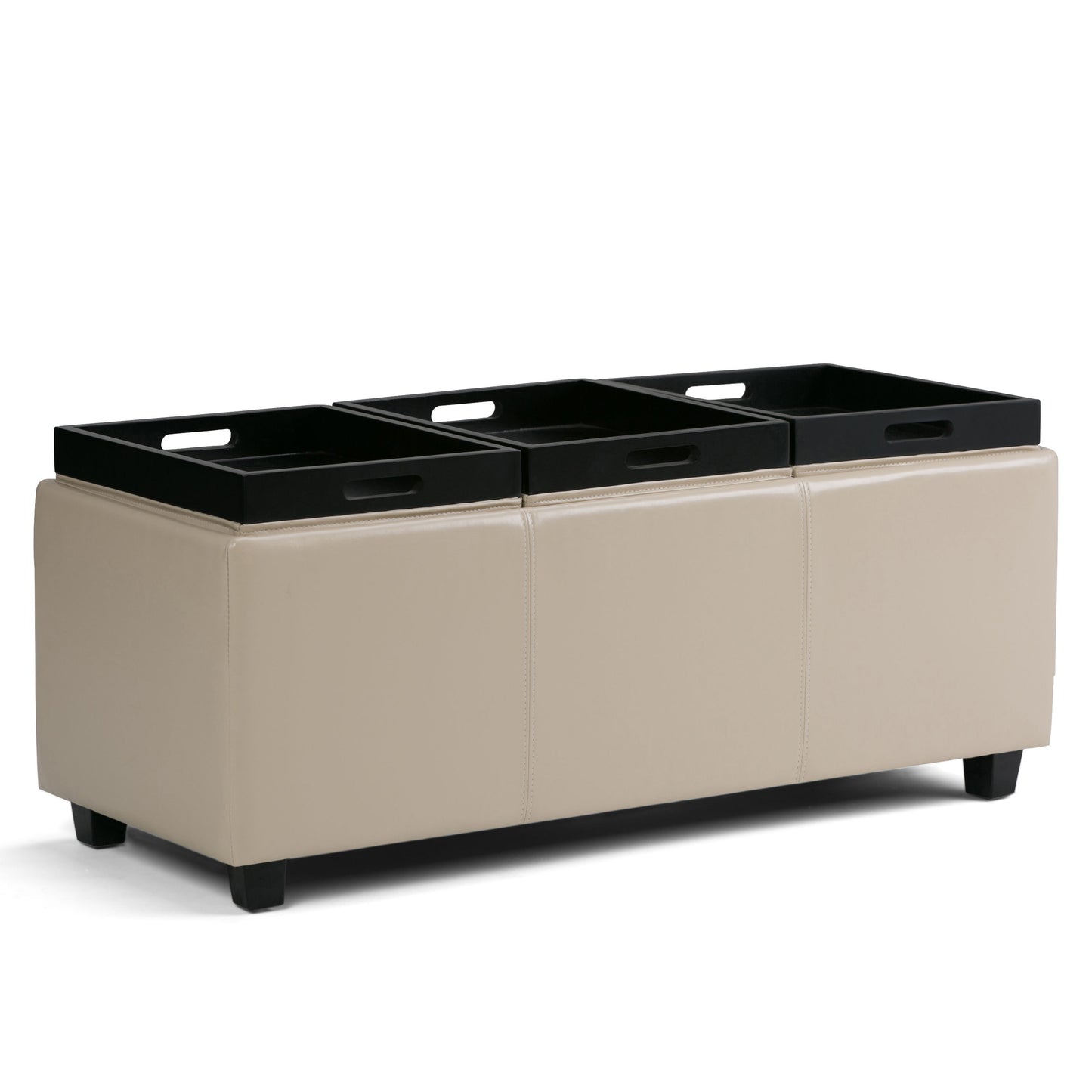 Avalon - Storage Ottoman - Satin Cream
