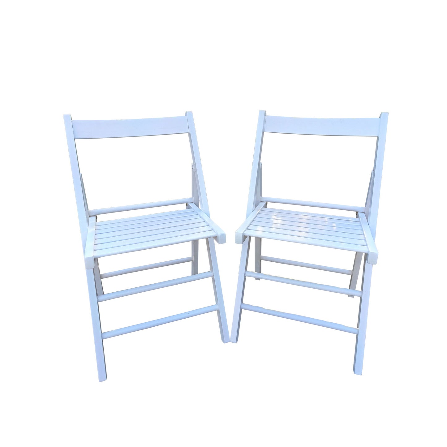 Folding Chair, Foldable Style (Set of 2) - White