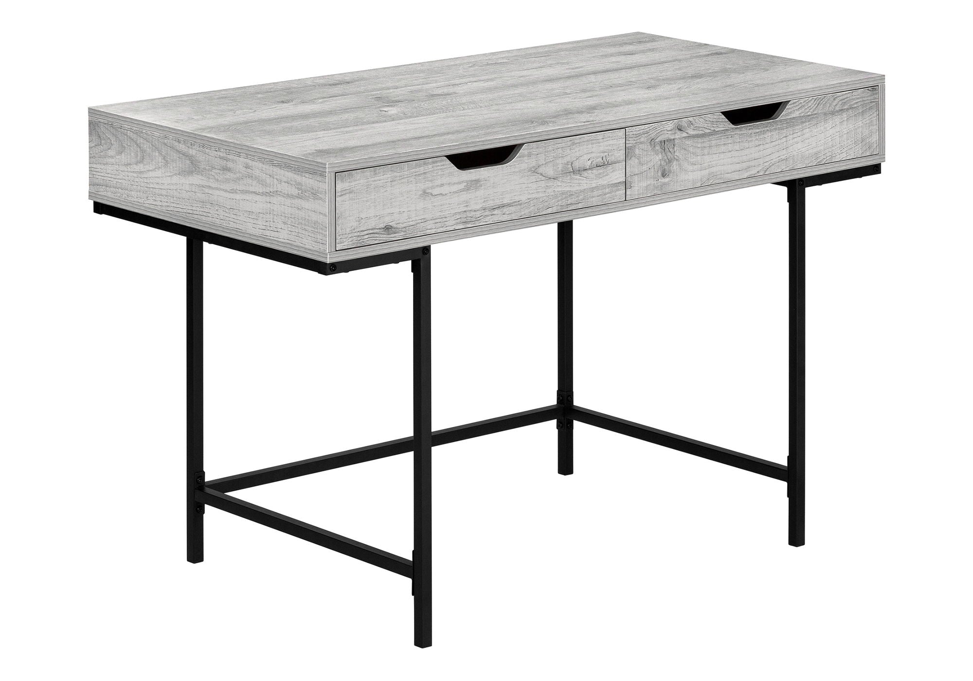 Computer Desk For Home Office, Laptop, 2 Storage Drawers, Contemporary And Modern - Gray