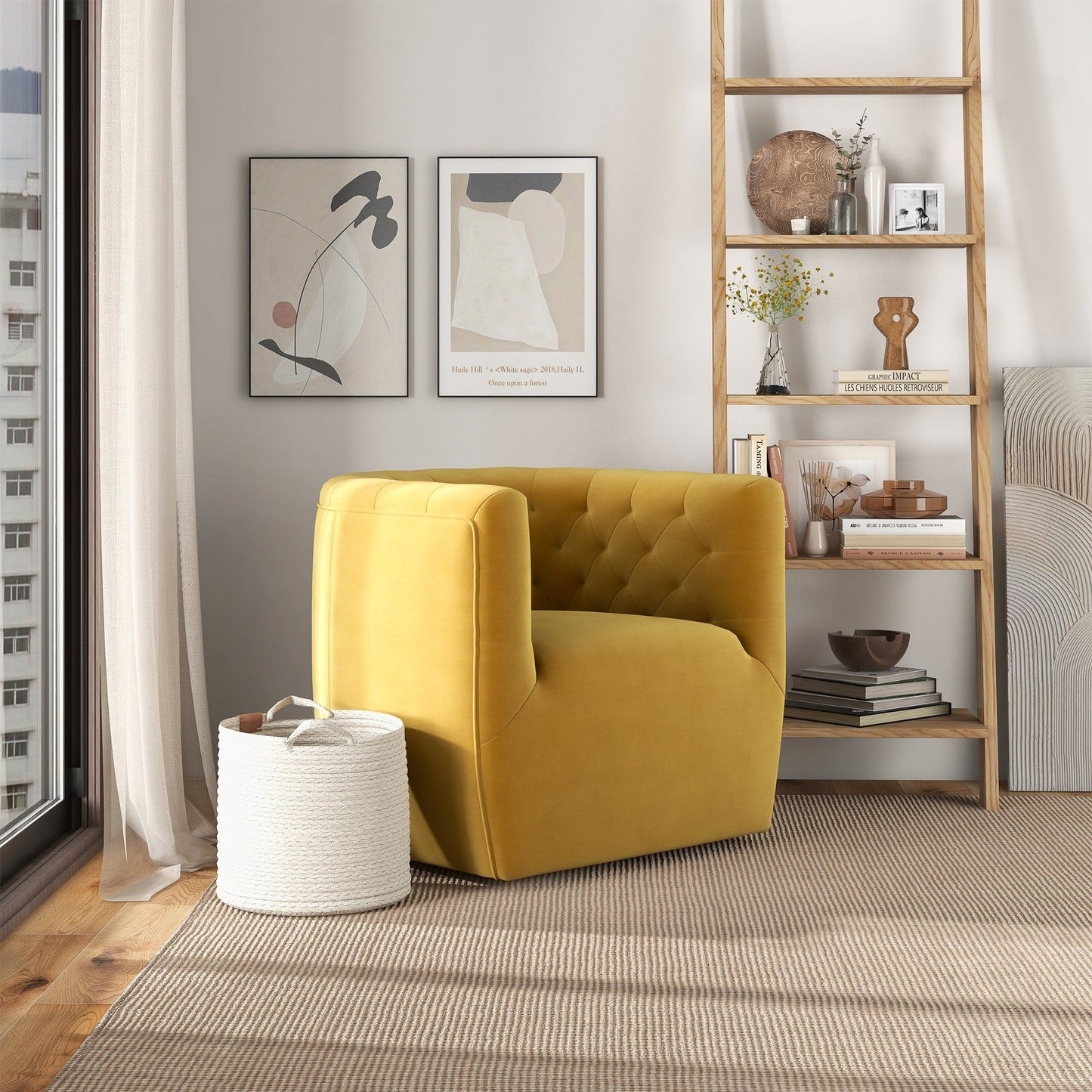 Delaney - Swivel Chair - Gold