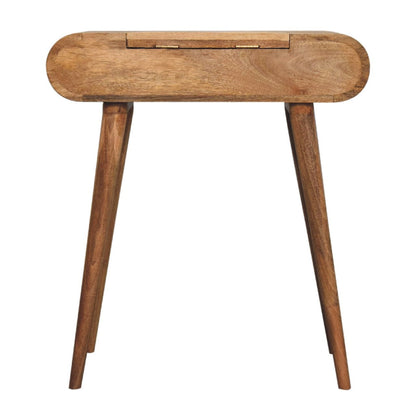 Mini Round Dressing Table - Oak