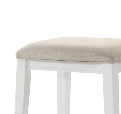 Sasha - Counter Height Stool With Upholstered Seat - White