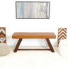 Marley - Genuine Leather Bench - Amber