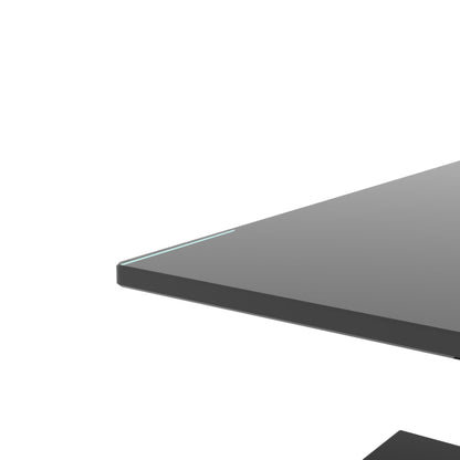 Rectangle Coffee Table, Modern Side Center Tables For Furniture - Black / Clear