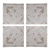 Distressed Wooden Square Wall Panels (Set of 4) - White