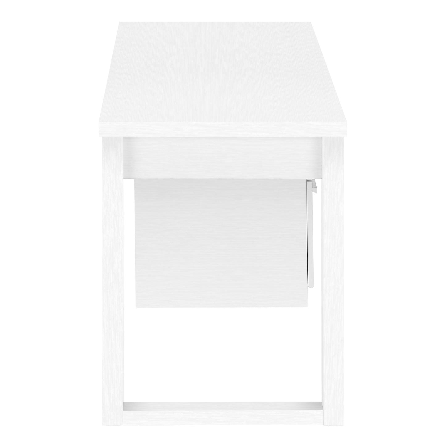 Computer Desk For Home Office, Laptop, Left, Right Set - Up, Storage Drawers, Contemporary And Modern - White