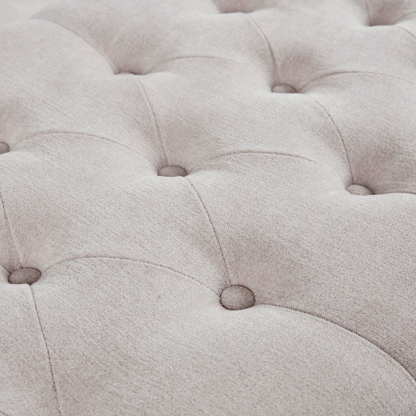 Elegant Design Tufted Top Soft Close Storage Bench Upholstered - Natural