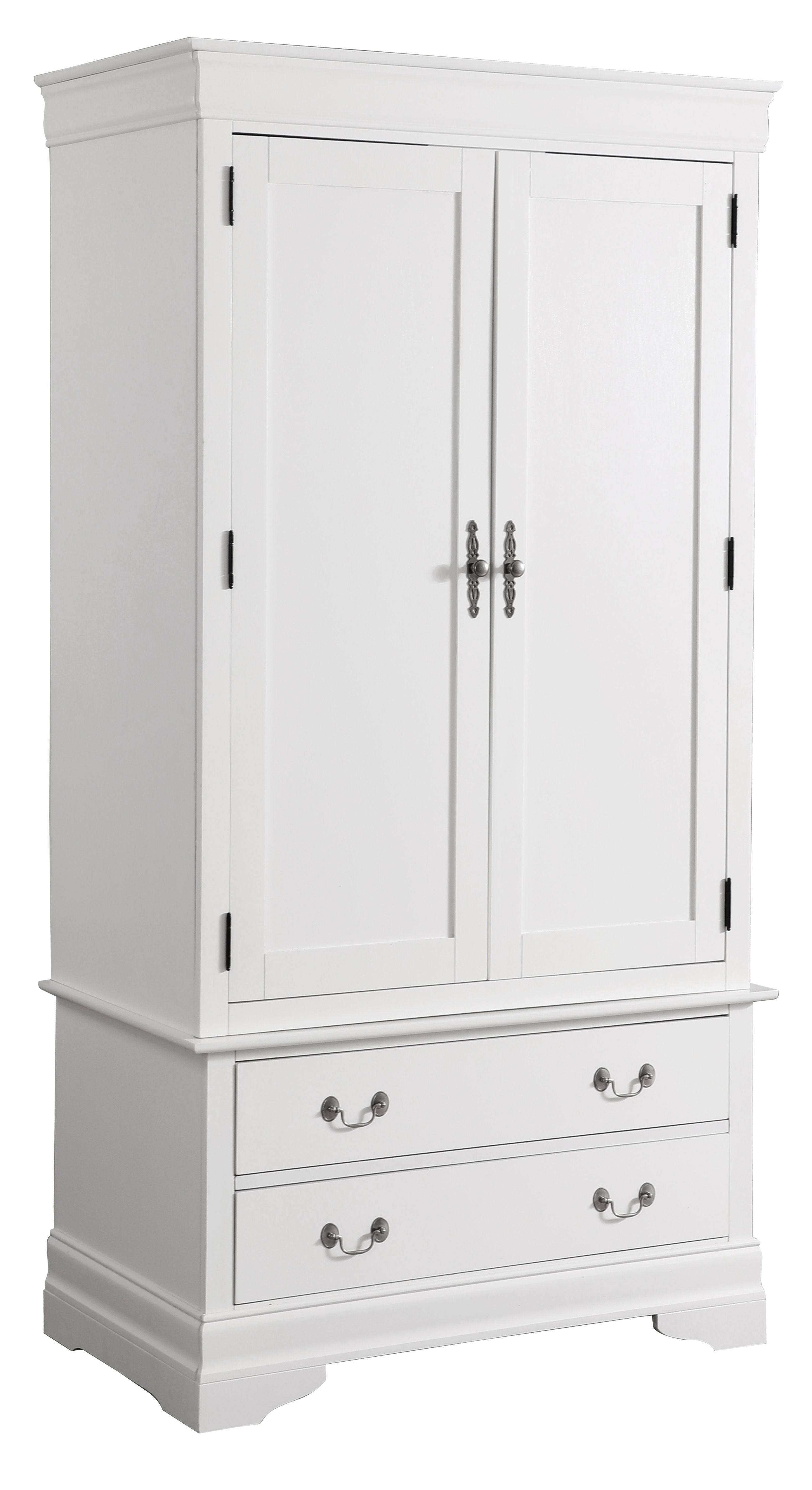 Elegant Traditional Armoire - White