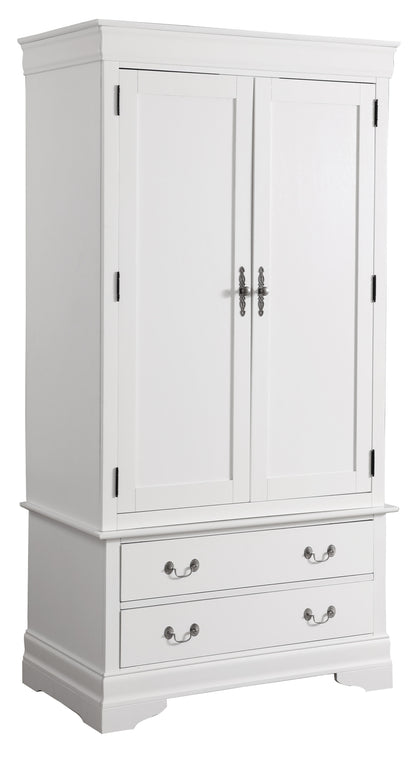 Elegant Traditional Armoire - White