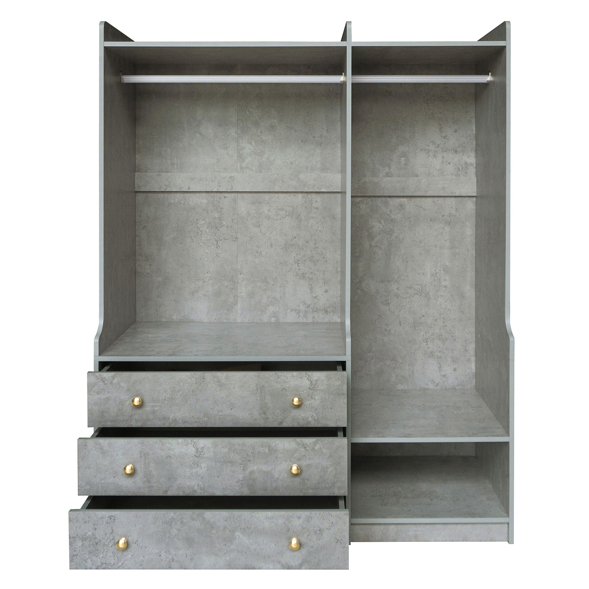 Open Wardrobe Storage For Bedroom - Gray