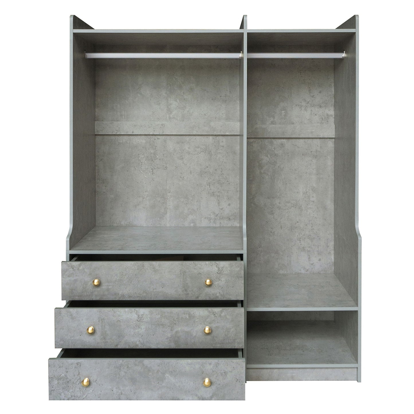 Open Wardrobe Storage For Bedroom - Gray