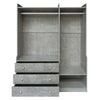Open Wardrobe Storage For Bedroom - Gray