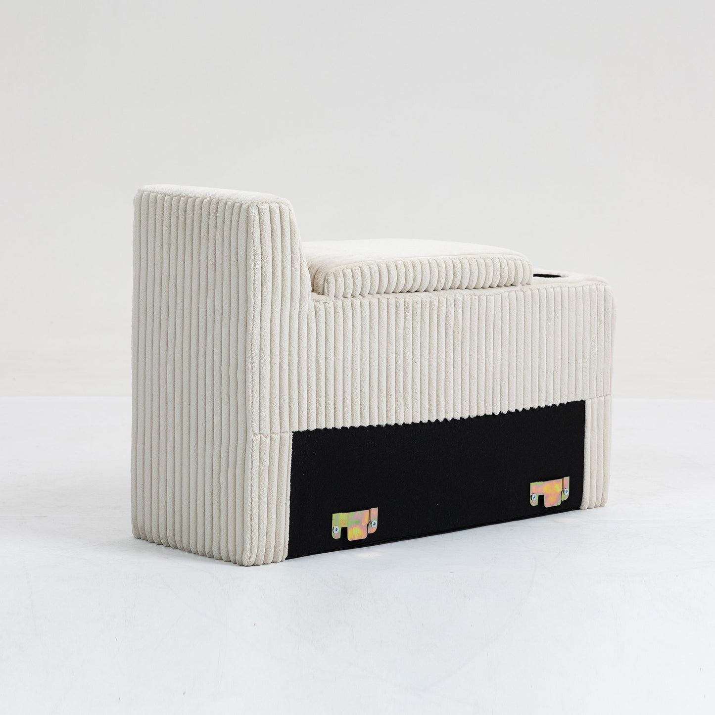 Modular Sofa Coffee Table Module With Storage Function, Cupholders, USB Ports For Living Room Apartment - Beige