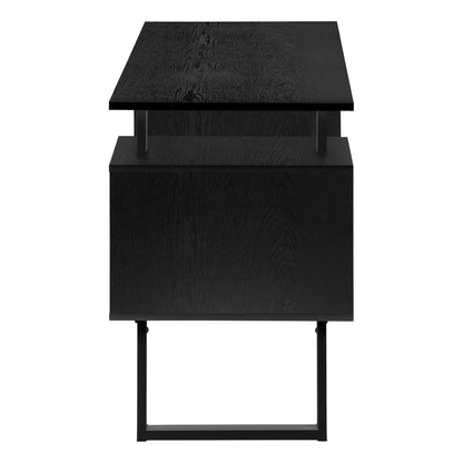 Computer Desk, Home Office, Laptop, Storage, Work, Contemporary, Modern - Black