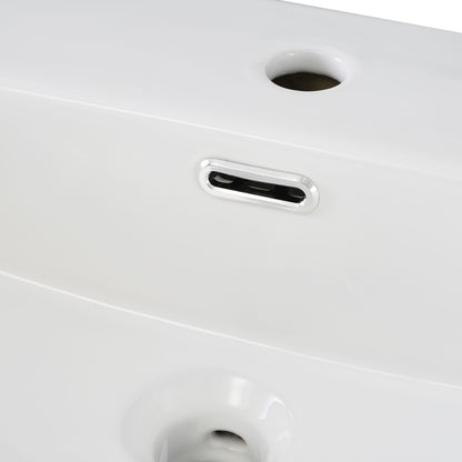 Bathroom Vanity With Ceramic Sink And Ample Storage, Ideal For Small Bathrooms - Blue