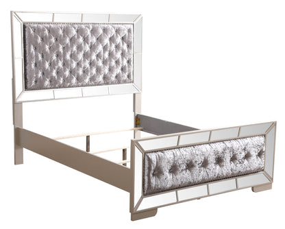 Queen Bed - Silver Champagne