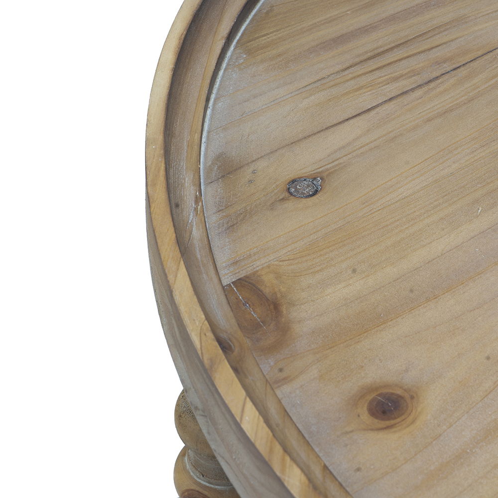 Round 2 Tiered Side Tabel, End Tabel For Lving Room Bedroom Entryway - Brown