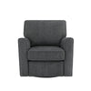360 Degree Swivel Chair Accent Barrel Armchair With Side Pockets, Compact Design For Living Room, Bedroom, Office - Gray