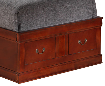 Louis Phillipe - Twin Storage Bed - Cherry