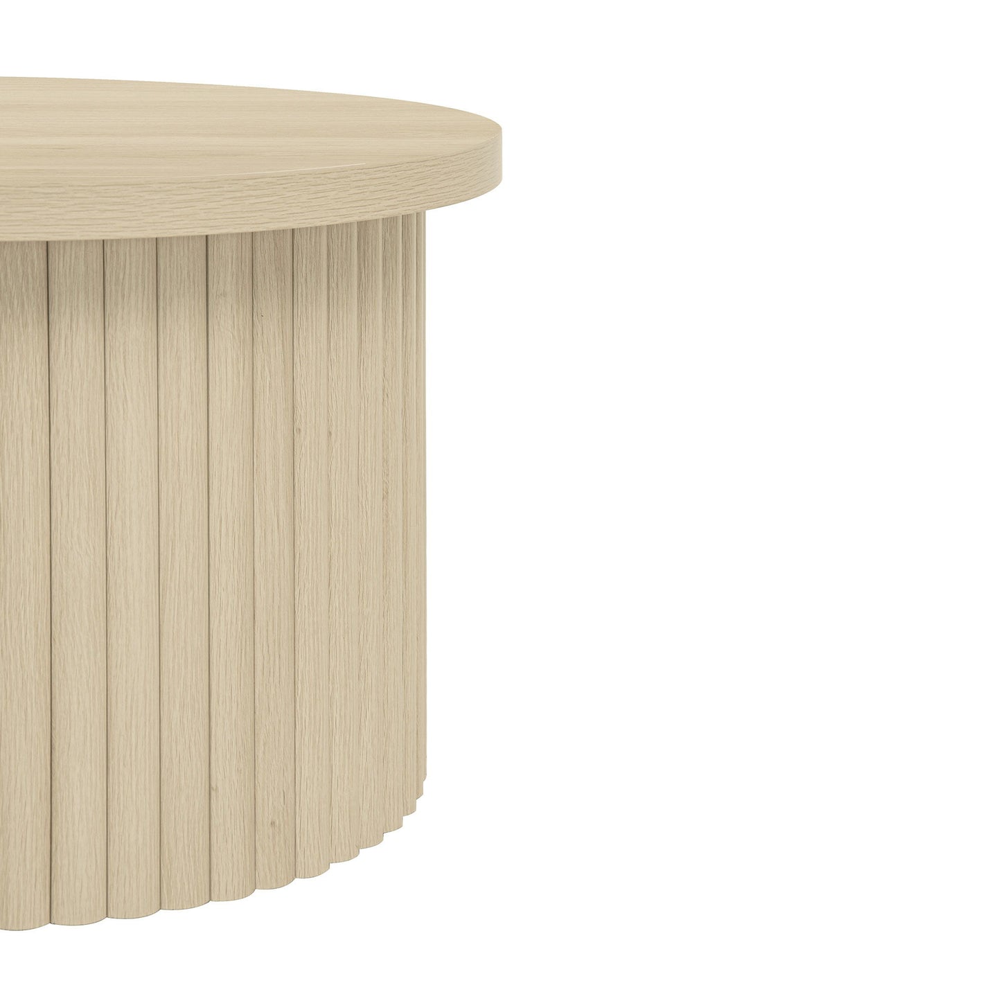 Coffee Table (Set of 2), Round Coffee Table, Modern Side Tables Accent End Table For Living Room, Apartment - Natural