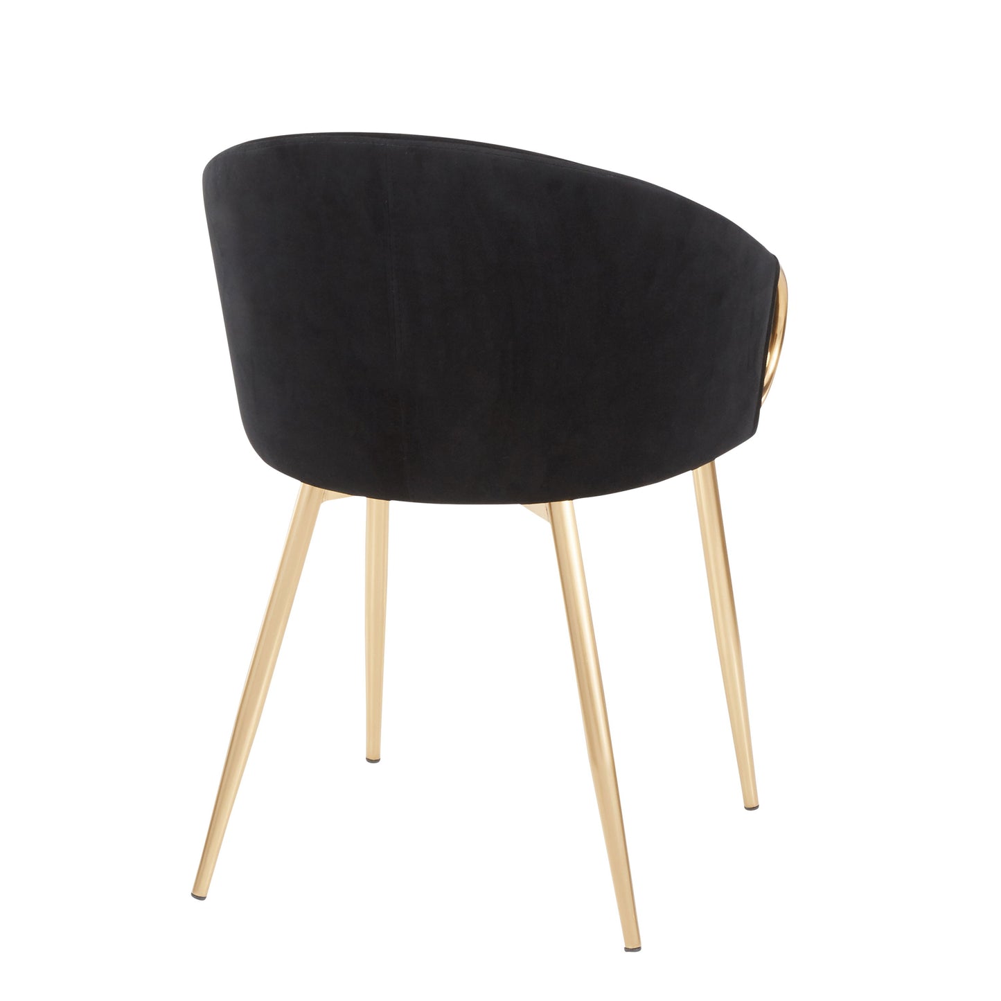 Claire - Contemporary & Glam Chair (Set of 2) - Gold / Black