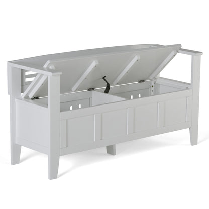 Adams - Entryway Storage Bench - White