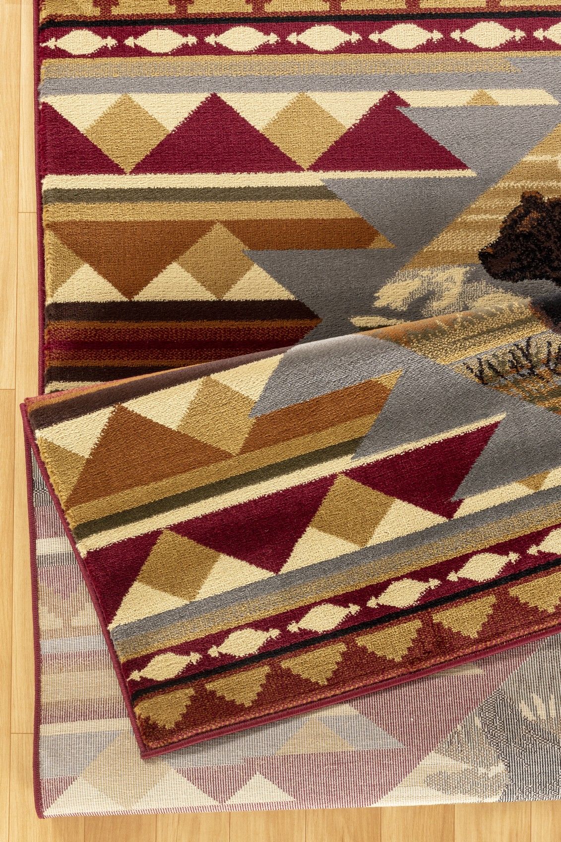 Nature's Nest - 7'10" X 10'3" Lodge Area Rug - Multi, Polyester