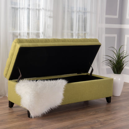 Juliana - Storage Ottoman With Extra Seating - Green