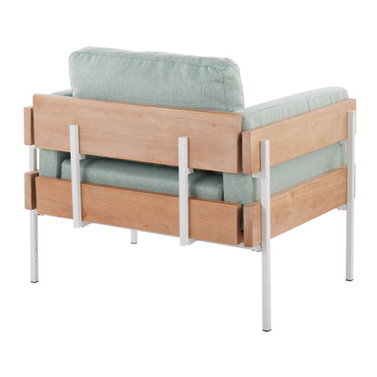Kari - Farmhouse Chair - White / Natural / Light Green