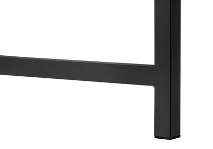 Corner Accent Console Table For Entryway, Marble Look Contemporary & Modern - Black