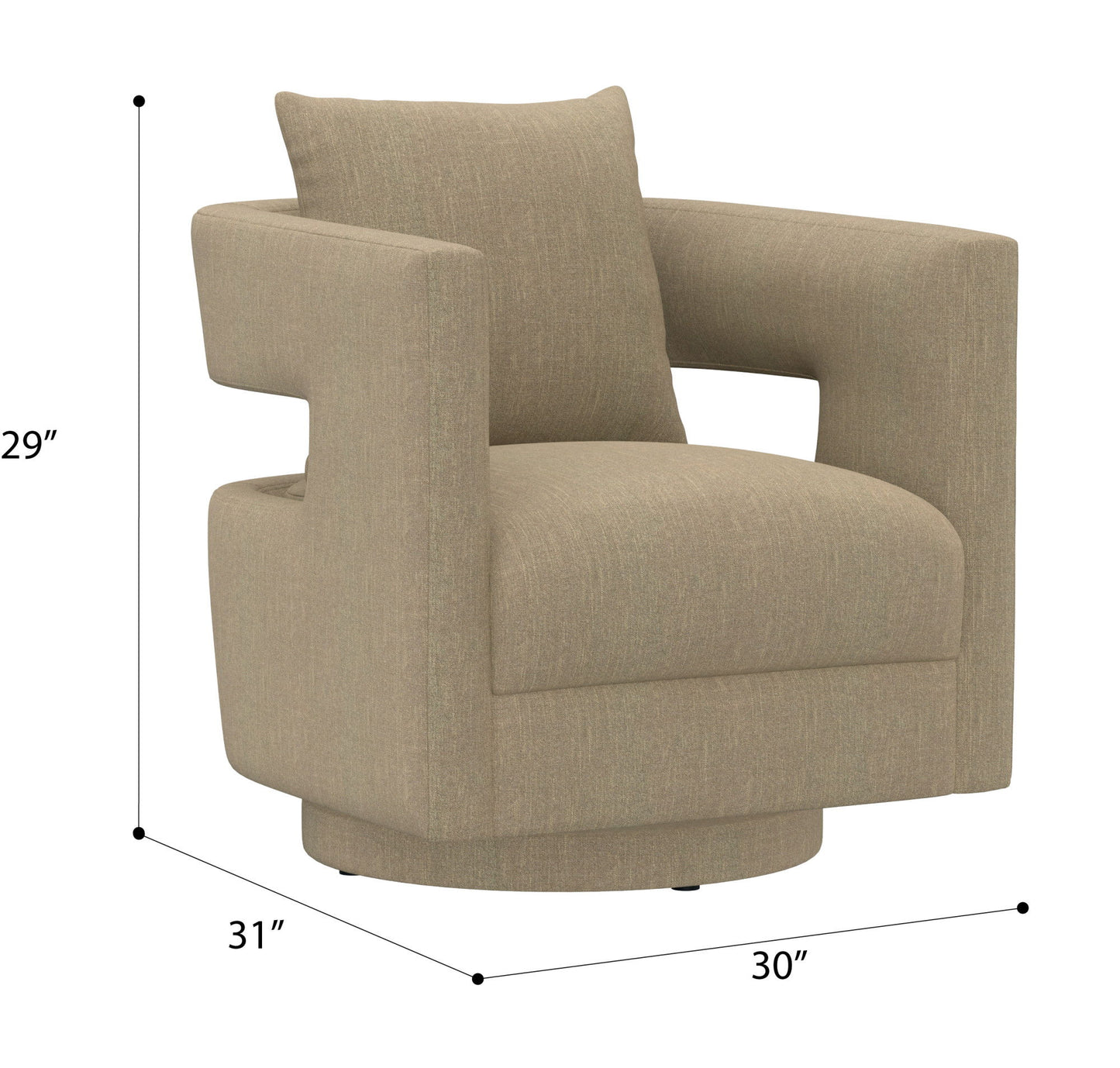Supe - Swivel Chair - Tan
