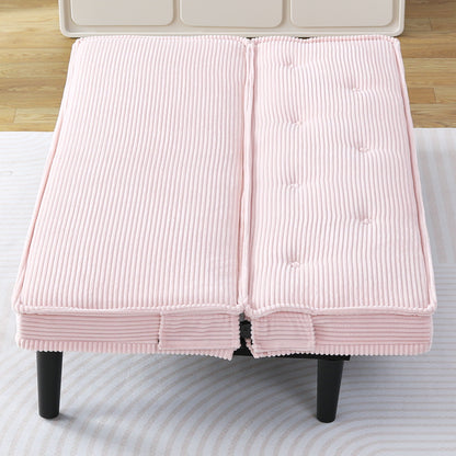 Modern Sofa Bed - Black / Beige / Pink