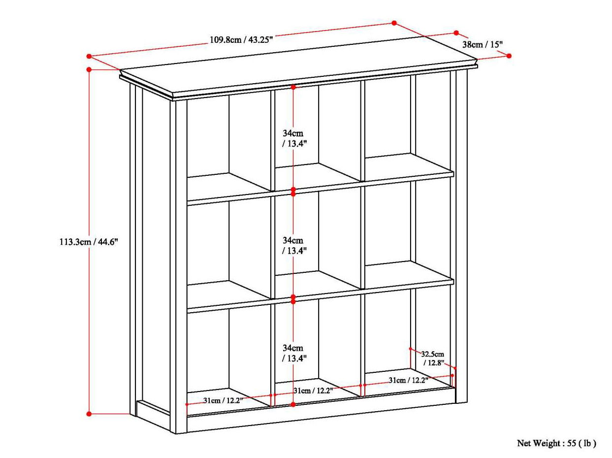 Artisan - 9 Cube Bookcase And Storage Unit - Russet Brown