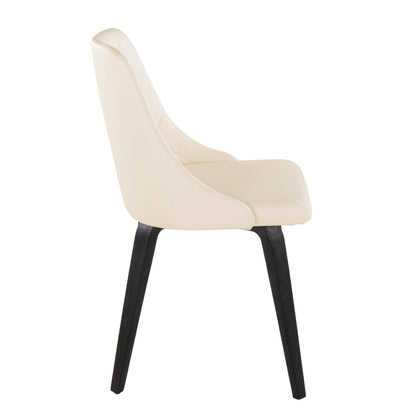 Giovanni - Contemporary / Dining Chair (Set of 2) - Black / Cream