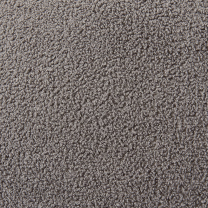 Loveseat Sofa Small Couch For Living Room, Sherpa Fabric Upholstered Loveseat Sofa Couch, Small Loveseat Sofa For Apartment, Bedroom - Gray