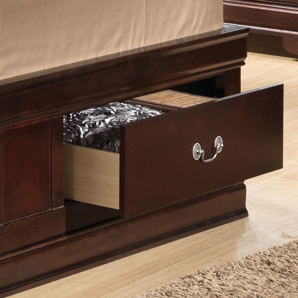Louis Phillipe - Full Storage Bed - Cappuccino