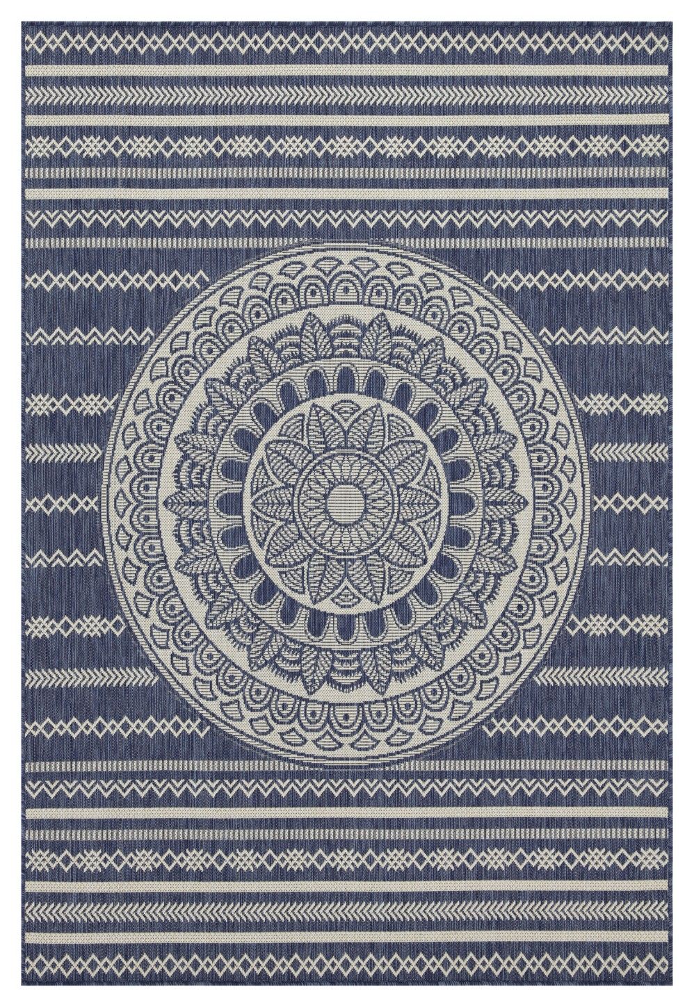 Sunshine - 7'10" X 10'3" Polyester, Indoor, Outdoor Area Rug - Blue