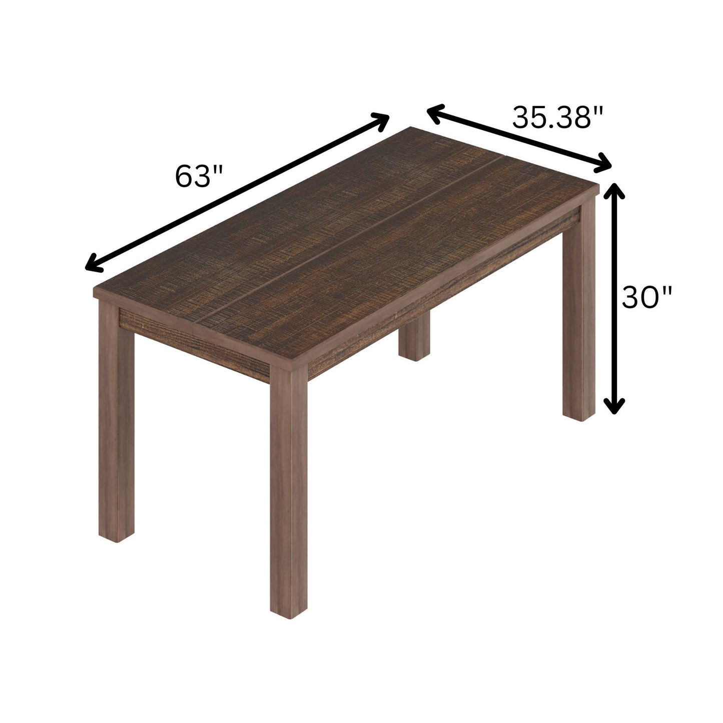 Albany - Solid Wood Dining Table For 6, Small Kitchen And Breakfast Table - Espresso