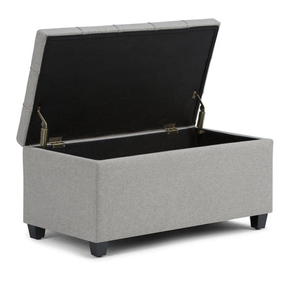 Sienna - Storage Ottoman Bench - Dove Gray