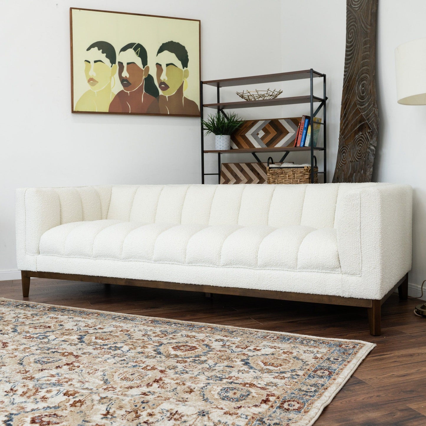 Melissa - Mid-Century Modern Sofa - Brown / White