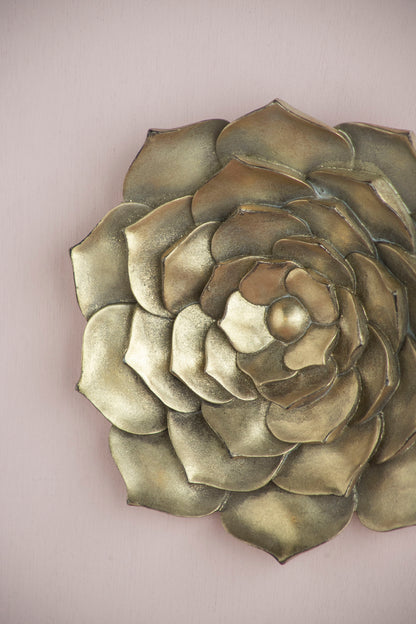 Succulent Wall Plaque (Set of 2) - Gold