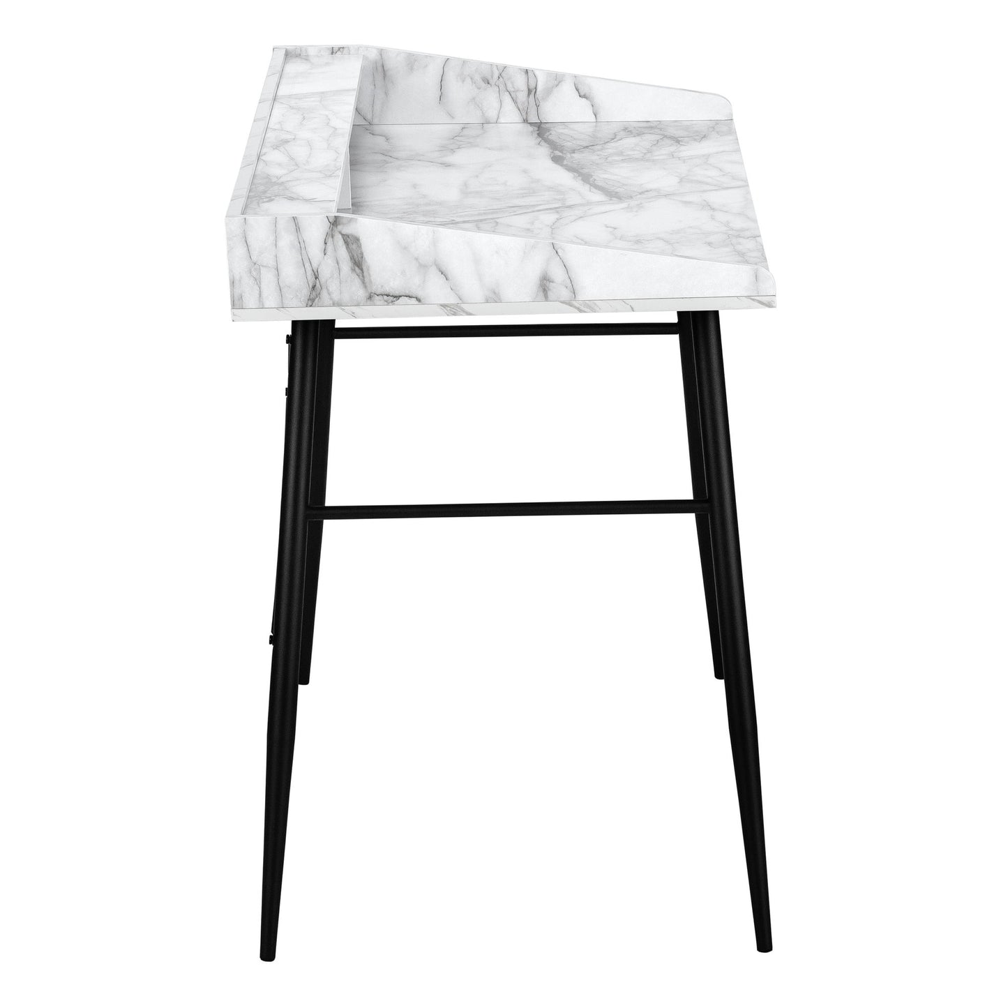 Computer Desk For Home Office, Laptop, Storage Shelves, Versatile Placement - White