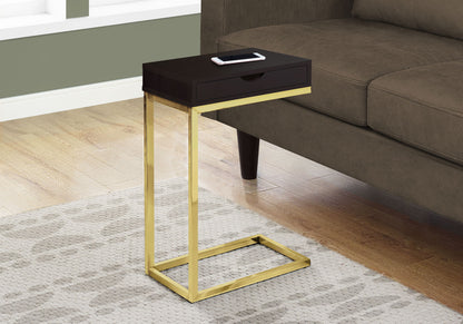 Accent Table, C - Shaped, Contemporary - Espresso