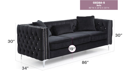 Paige - Sofa - Black
